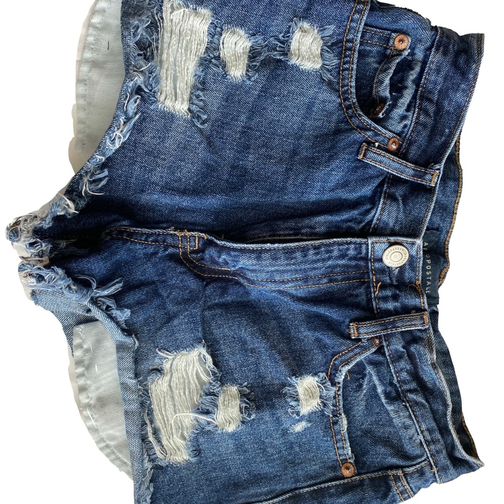 Aeropostale Cheeky Distressed Denim Shorts